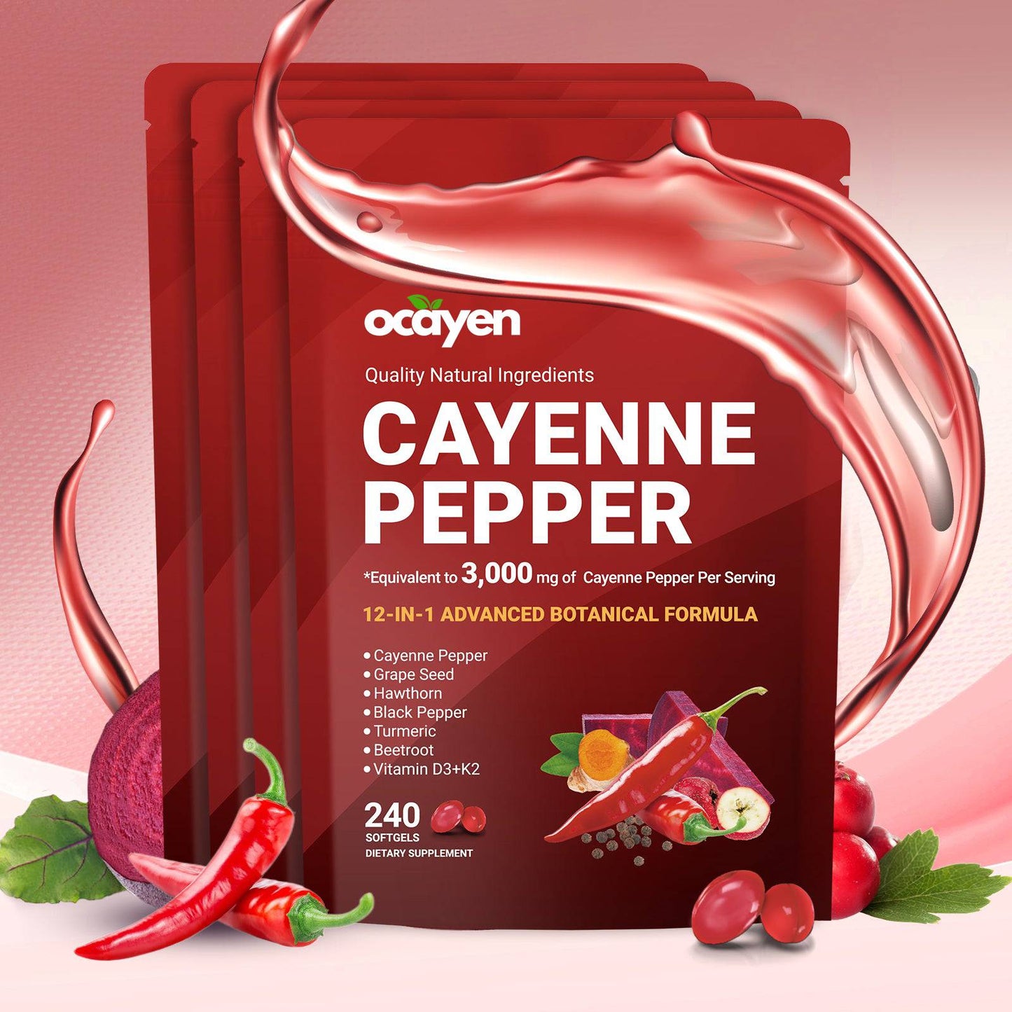 Ocayen Cayenne Pepper Softgels Supplement
