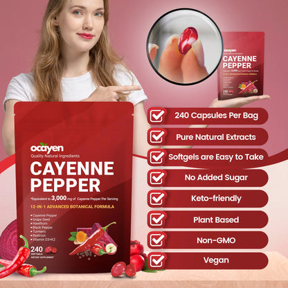 Ocayen Cayenne Pepper Softgels Supplement