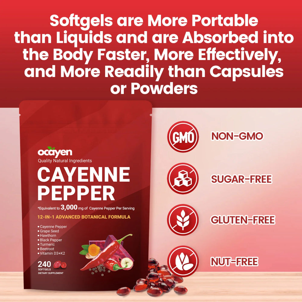 Ocayen Cayenne Pepper Softgels Supplement